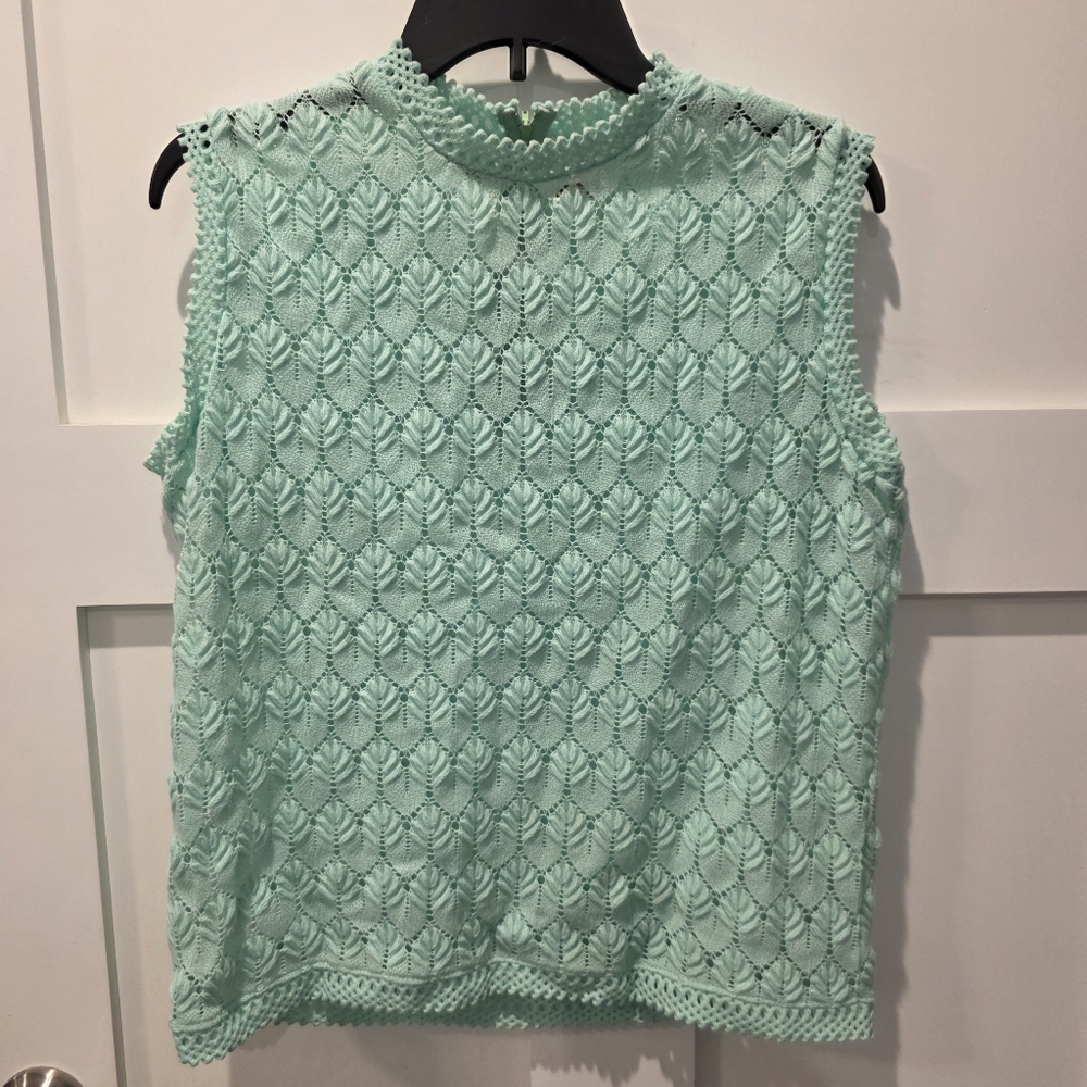 Vtg Top Size 40 (10 Medium) Women's Crochet Cottagecore Grannycore Coquette